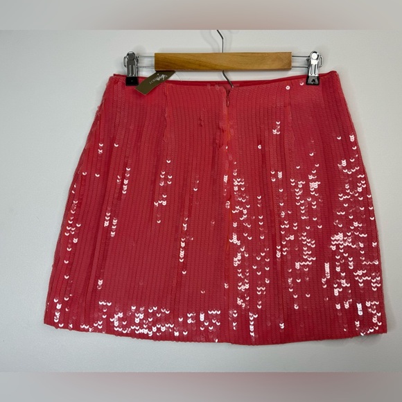 NWT J. Crew Collection Sequin Hot Pink Lined Mini Skirt Size 6 - Picture 2 of 9